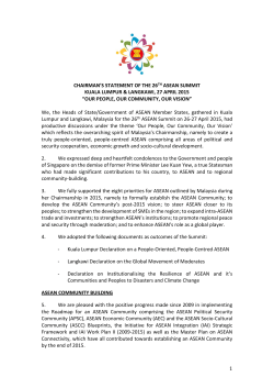 Chairman Statement of the 26th ASEAN Summit