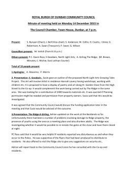 DCC Minutes December 2015 - Dunbar Community Council