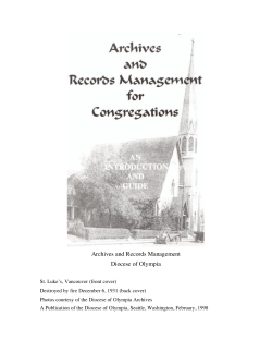 Archives and Records Management for Congregations