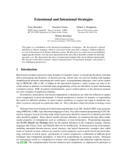 Extensional and Intensional Strategies