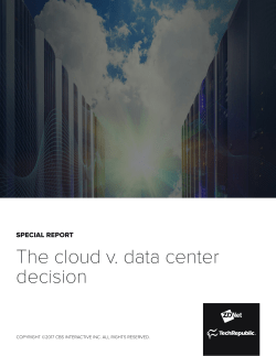 The cloud v. data center decision