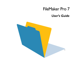 FileMaker Pro 7 User`s Guide