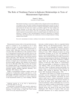 The Role of Nonlinear Factor-to-Indicator Relationships in