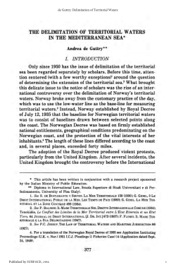 the delimitation of territorial waters in the mediterranean sea