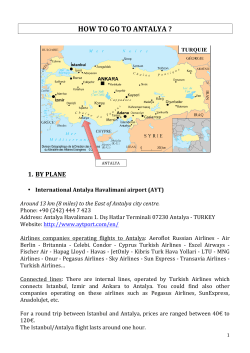 HOW TO GO TO ANTALYA-EN