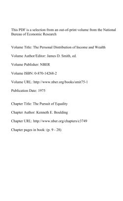 The Pursuit of Equality