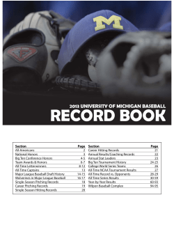 U-M baseball record book