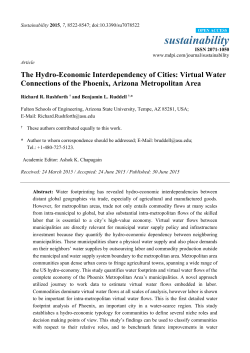 The Hydro-Economic Interdependency of Cities: Virtual Water