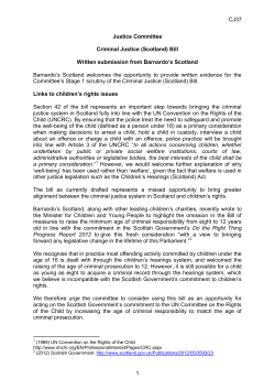 CJ37 1 Justice Committee Criminal Justice (Scotland) Bill Written