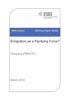(2016) "Emigration as a Pacifying Force?"