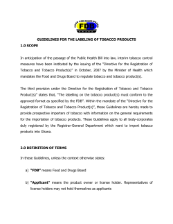 Guidelines Labeling Tobacco Products