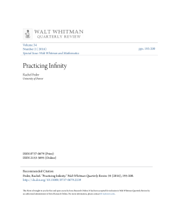 Practicing Infinity - Iowa Research Online
