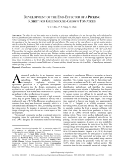 development of the end-effector of a picking robot for greenhouse