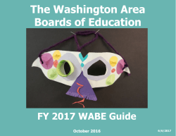 The Washington Area Boards of Education