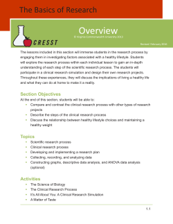 The Basics of Research