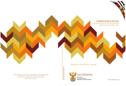 comprehensive report - Department of Social Development