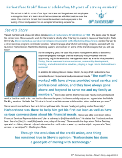 Steve`s Story - Harborstone Credit Union