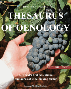 piotr paweł nag&oacute;rka thesaurus of oenology