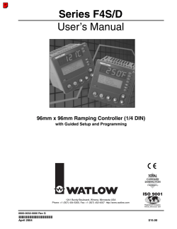 User`s Manual Series F4S/D - Environmental Stress Systems