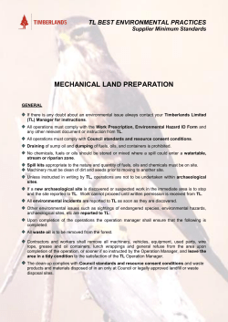 Land Prep Operations - TIMBERLANDS Limited