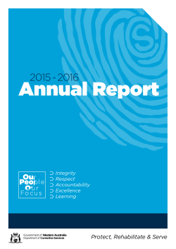 Department of Corrective Services` Annual Report 2015-2016