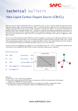 New Liquid Carbon Dopant Source (CBrCl3) - Sigma