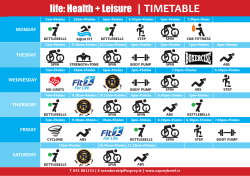 TimeTable - Osprey Hotel