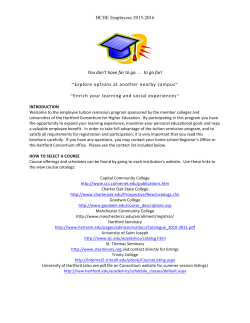 HCHE Employees 2015-2016 You don`t have far to go. . . to go far