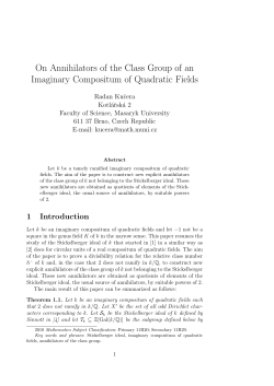 On Annihilators of the Class Group of an Imaginary