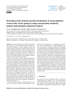 Derivation of the reduced reaction mechanisms of ozone depletion