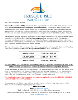 Presque Isle Partnership | Attn: DPI Craft Show | 301 Peninsula