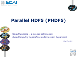 Parallel HDF5 (PHDF5) - Prace Training Portal