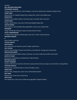 Cocktails SRA. MARTINEZ SIGNATURES STRAWBERRY DAIQUIRI