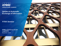 EUDAC and CRS - BearingPoint Asset Based Solutions