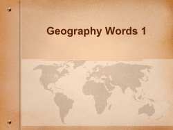 Geography Words 1 - Newton.k12.ma.us