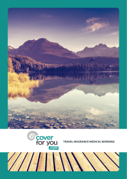 travel insurance medical wording