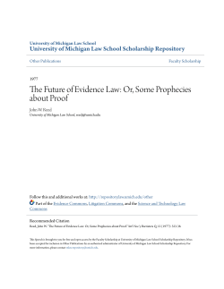 The Future of Evidence Law - University of Michigan Law School