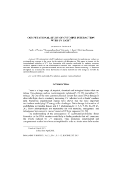 computational study of cytosine interaction with uv light