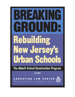 Breaking Ground: Rebuilding New Jersey`s