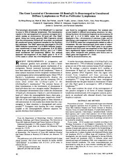 The Gene Located at Chromosome 18 Band q21 Is Rearranged in