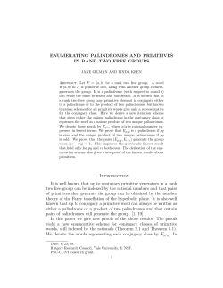 ENUMERATING PALINDROMES AND PRIMITIVES IN RANK TWO