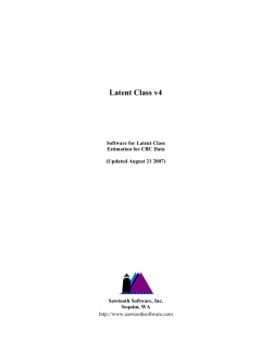 Latent Class v4 - Sawtooth Software