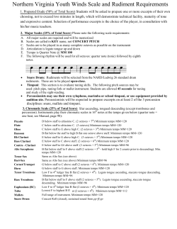 NVYW Symphonic Winds Auditionn Requirements