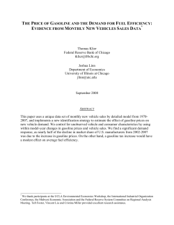 the price of gasoline and the demand for fuel