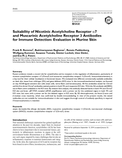 Suitability of Nicotinic Acetylcholine Receptor alpha7and Muscarinic