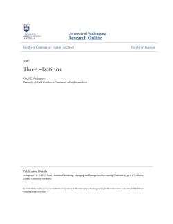Three ~Izations - Research Online