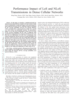 Performance Impact of LoS and NLoS