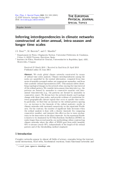 Inferring interdependencies in climate networks constructed at inter