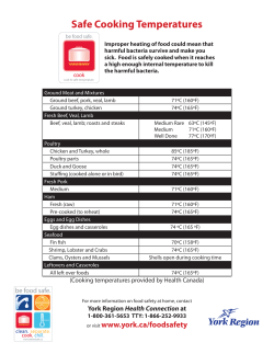 Safe Cooking Temperatures