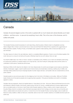 Canada Destination Guide